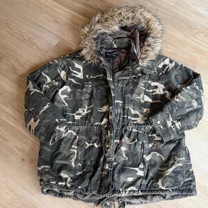 Jason Maxwell camo jacket with fur hood size 3X